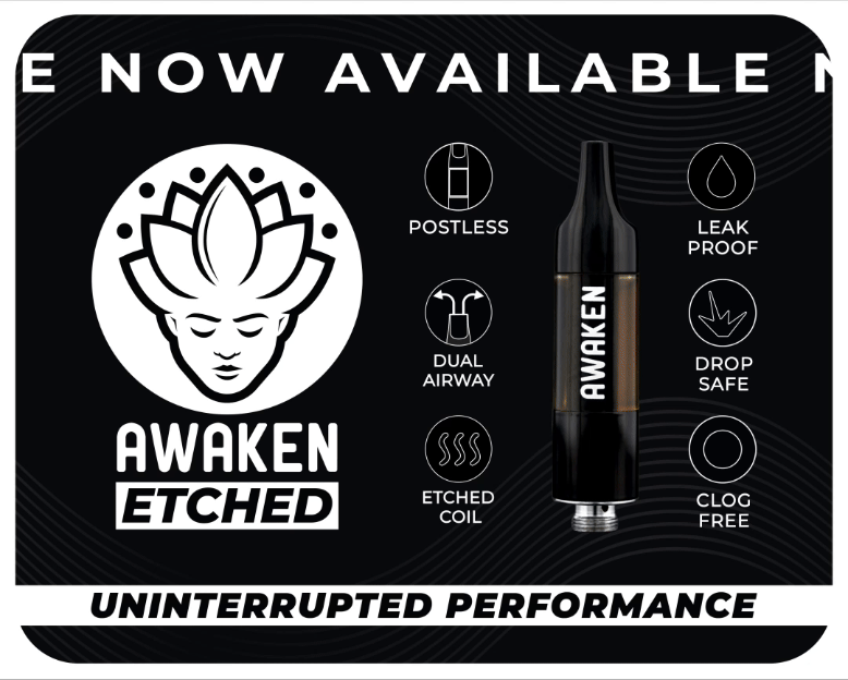 Awaken® Vape Etched Cartridges 1ml - Durban Poison (Sativa)