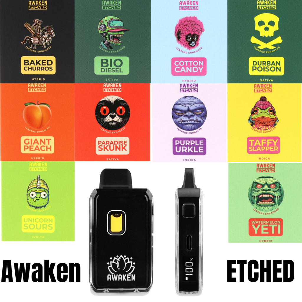 Awaken® Etched Disposable Vape 1ml - Giant Peach (Hybrid)