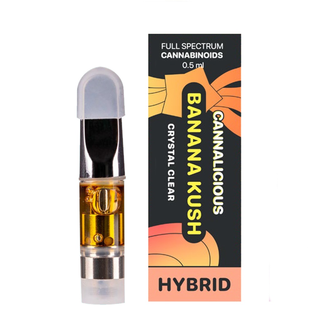 Cannalicious Vape Cartridge 0.5ml (Hybrid) (Banana Kush)